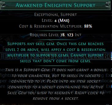 poe awakened enlighten support.